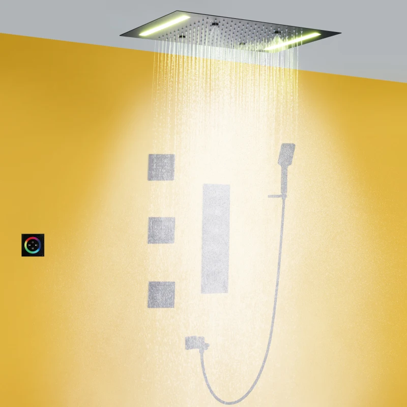 Термостатическая дождевая Душевая система для ванной комнаты из нержавеющей