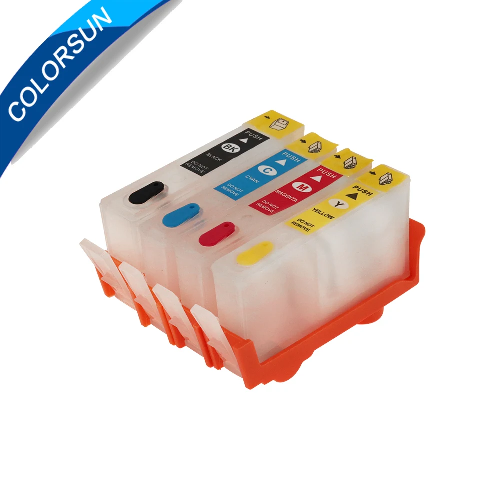 Colorsun 4 шт. многоразовый картридж для чернил HP 903 904 902 OfficeJet 6950 6956 Pro 6960 6970 с чипами