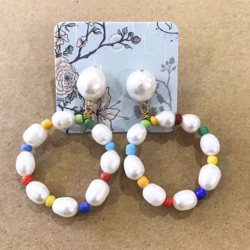 

Baroque Natural Freshwater Long Drop Dangle Earrings for Women Charm Earings Jewelry gift partty fashion accessories Wholesale