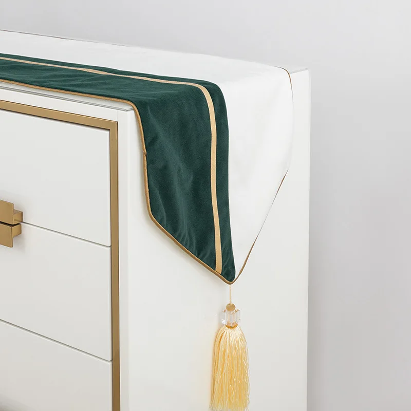 modern light luxury table runner long strip of high grade coffee table decoration cloth dust cover for tv cabinet 32210 cm free global shipping