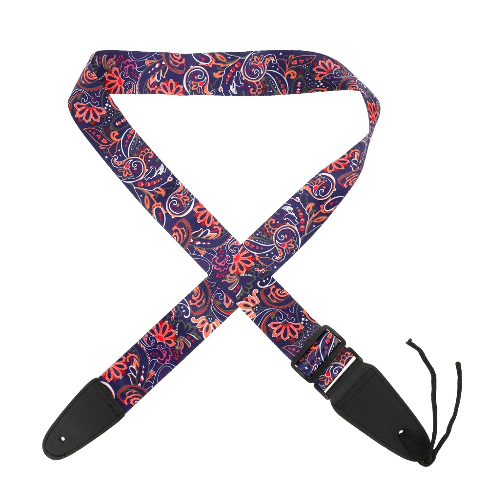 

1pc Guitar Strap Creative Ukulele Strap Instrument Belt with Leather Ends