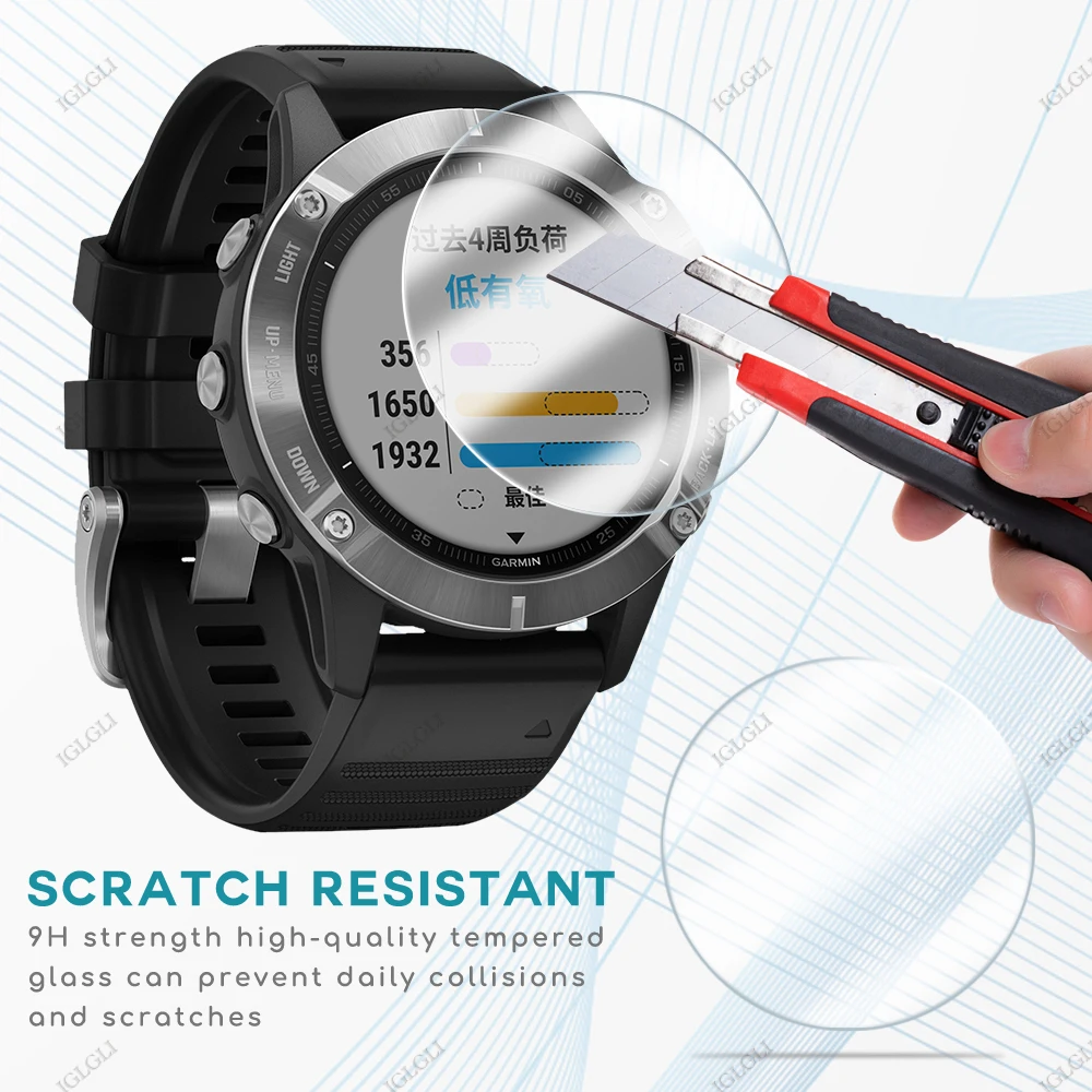 Защитная пленка из закаленного стекла для Garmin Fenix 5 5S 5X 6 Pro / Sapphire Smart Watch 9H защита