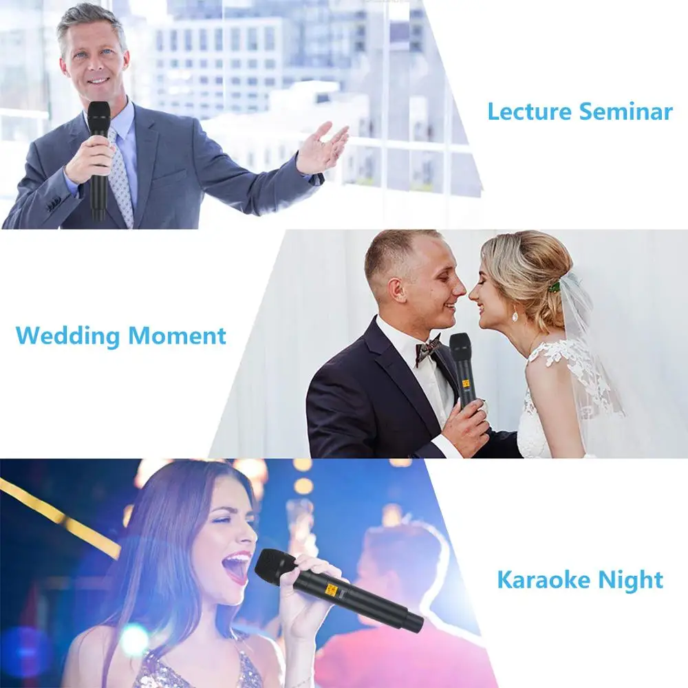 XTUGA A 400 из металла 4 канальный UHF беспроводной микрофон система с ручными для сцены