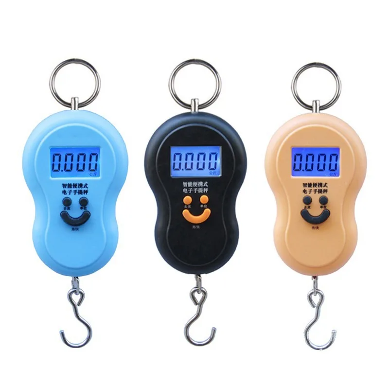 

Portable 50Kg 10g Hanging Scale Digital Scale BackLight Electronic Fishing Weights Pocket Scale Luggage Scales Black