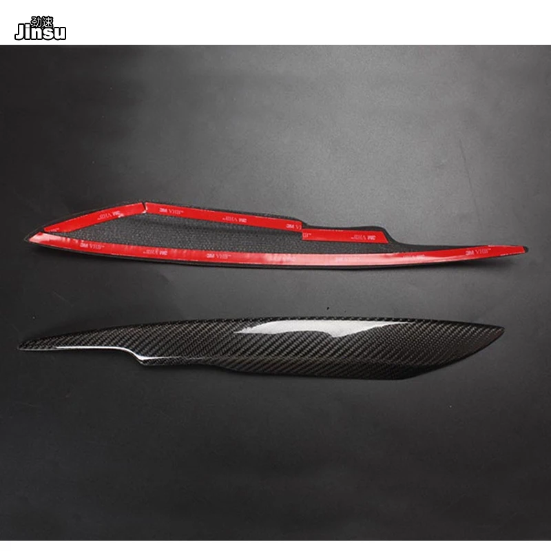 Углеродное волокно накладка на переднюю фару наклейка для Audi A4 B7 2005-2008