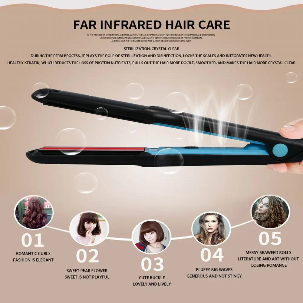 

Hair Straightener Professional Wet & Dry 4-Speed Thermostat Straight Hair Clip Straightener Hair Splint Bangs Hairdressing Tool