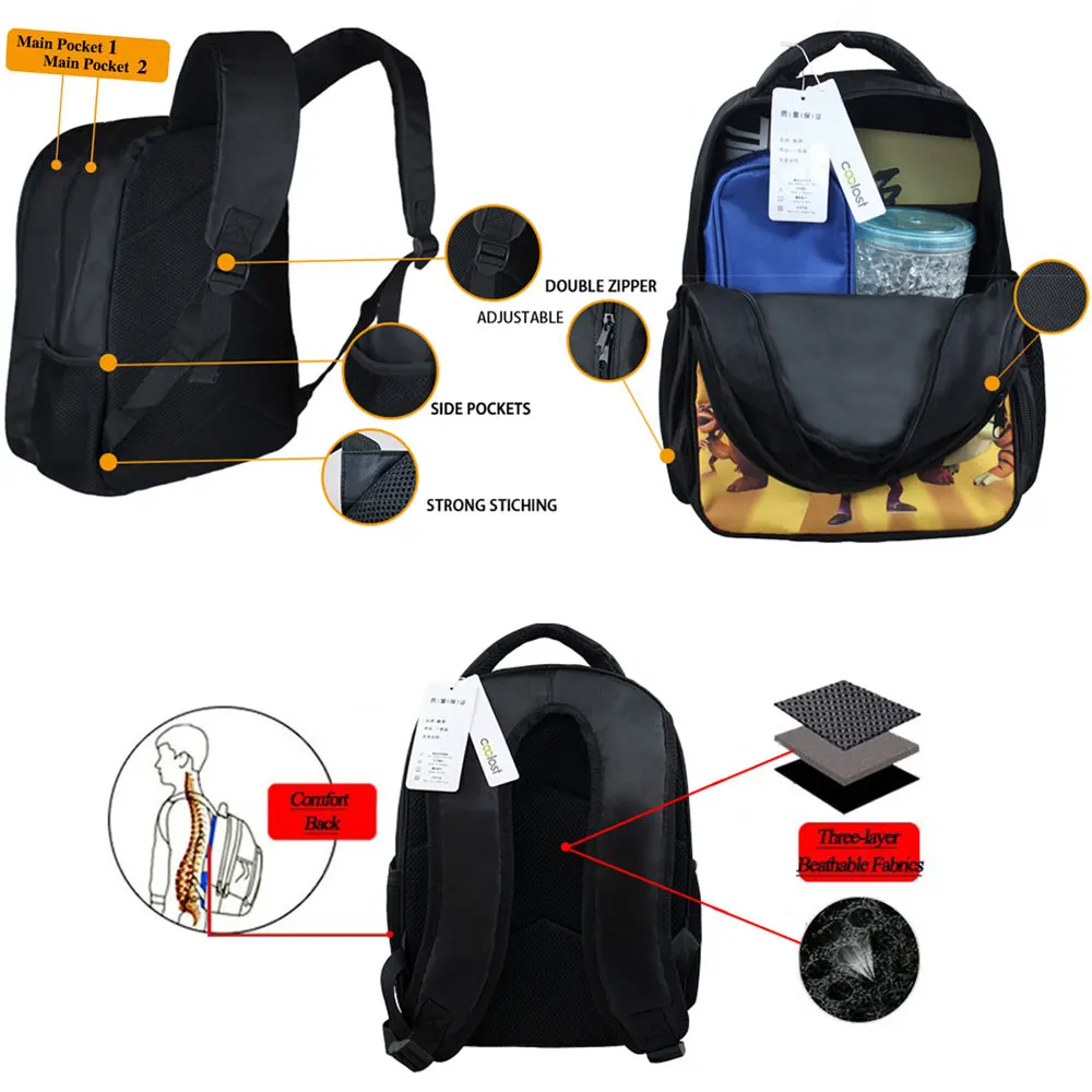 Рюкзак с логотипом и именем на заказ 13 дюймов Мультяшные Детские рюкзаки для