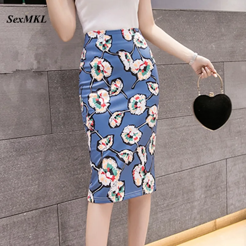 

Floral Printed Pencil Skirt Women 2021 Spring Summer High Waist Skirts Womens Clothe Streetwear Korean Office Bodycon Sexy Skirt