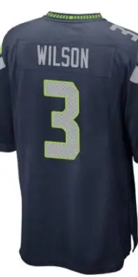 

Вышитая Американская футболка, Рассел Уилсон, мужская, женская, детская, Молодежная, синяя, трикотажная футболка