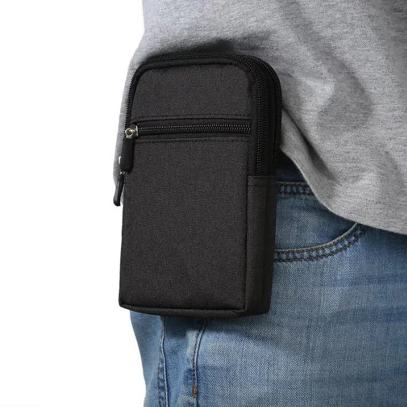 Men Waist Bag Casual Durable Waist Pack Belt Canvas Multifunction Military Bag Zipper Waterproof Waist Bag For Outdoor Wear