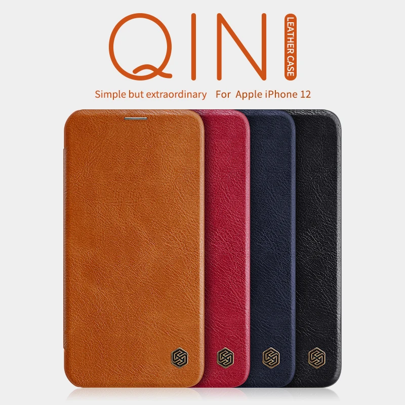 

For iphone 12 case NILLKIN vintage Qin smart wake up Case Funda iphone 12 mini Wallet Flip Leather Case For iphone 12 pro Max