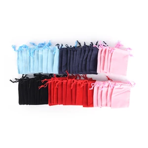 10 шт.лот Подарочная сумка для свадебной вечеринки темно-черный бархатный чехол подарочные сумки с кулиской упаковка ювелирных изделий 7*9 см