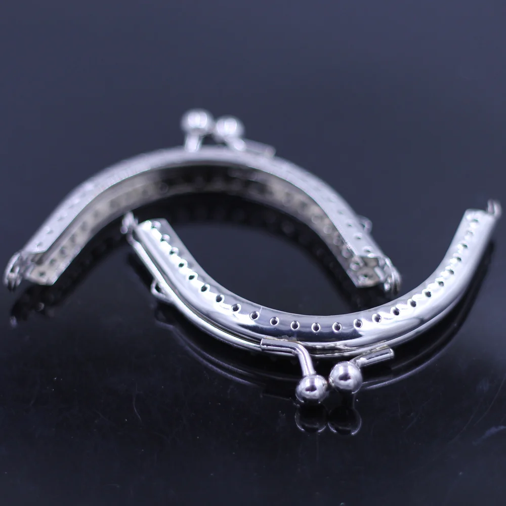 Серебряный тональный кошелек 8 5 см супинатор клатч поцелуй застежка ручка для