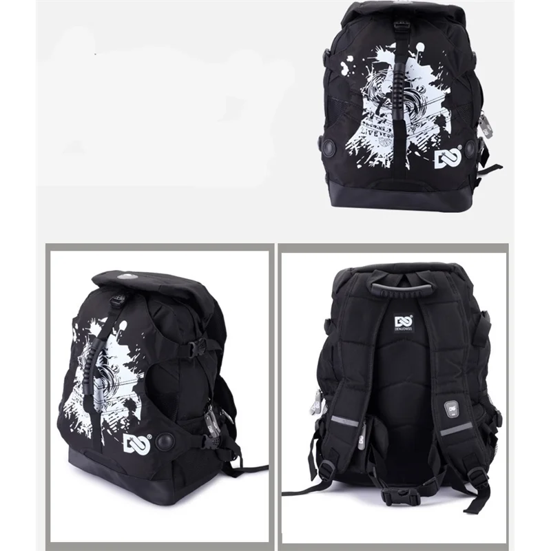 Professional Roller Skates Backpack Inline Skates Skating Shoes Boots Carry Bag Durable Multi-pocket Sports Rucksack Unisex -40
