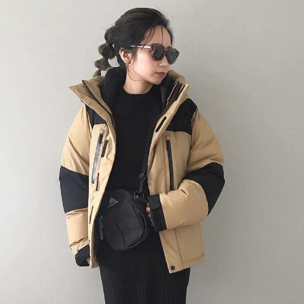 

Cotton Padded Jacket Women Fall and Winter Thick Warm Oversized Parkas Causal Harajuku Outwear Korean Fashion Outer Coats Khaki
