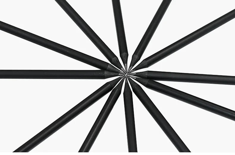 Профессиональный карандаш эскиз HB круглый бар матовый черный Смола художник