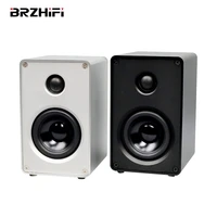 brzhifi audio 3 inch aluminum alloy speaker desktop 2 0 channel two way passive stereo computer satellite surround wall hanging