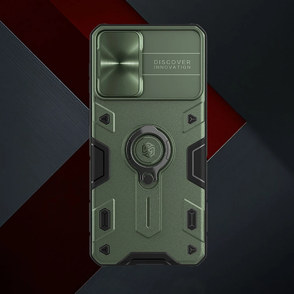 

Protective Shell Camera Len Protection Slide Cover with Ring Stand for Samsung Galaxy S21 PLUS/ULTARPLUS/ULTAR