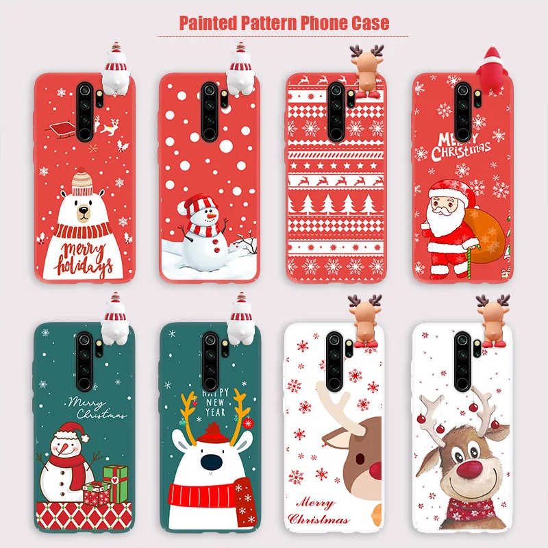 Чехол для телефона с изображением рождественской елки снеговика медведя оленя