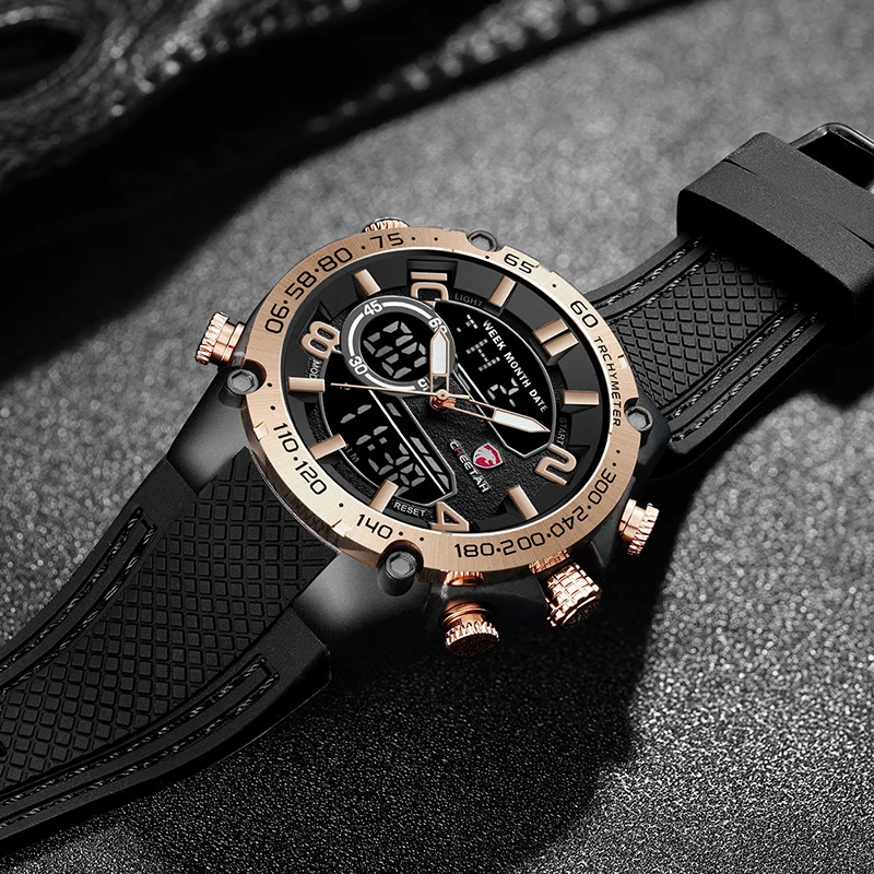 Топ люксовый бренд CHEETAH мужские часы модные спортивные наручные Цифровые кварцевые аналоговые часы водонепроницаемые мужские часы Relogio Masculino