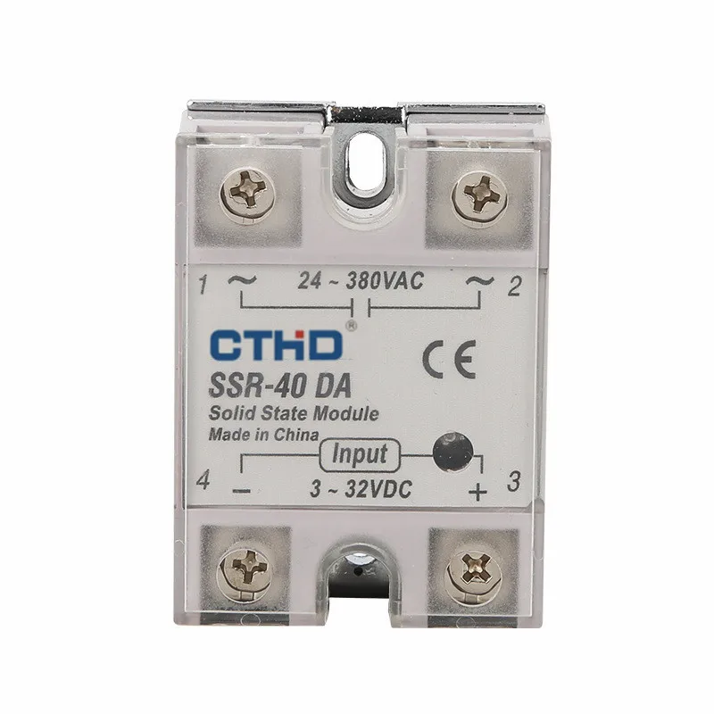 SSR -10DA/25DA/ 40DA DC control AC white shell Single phase Solid state relay without plastic cover | Обустройство дома