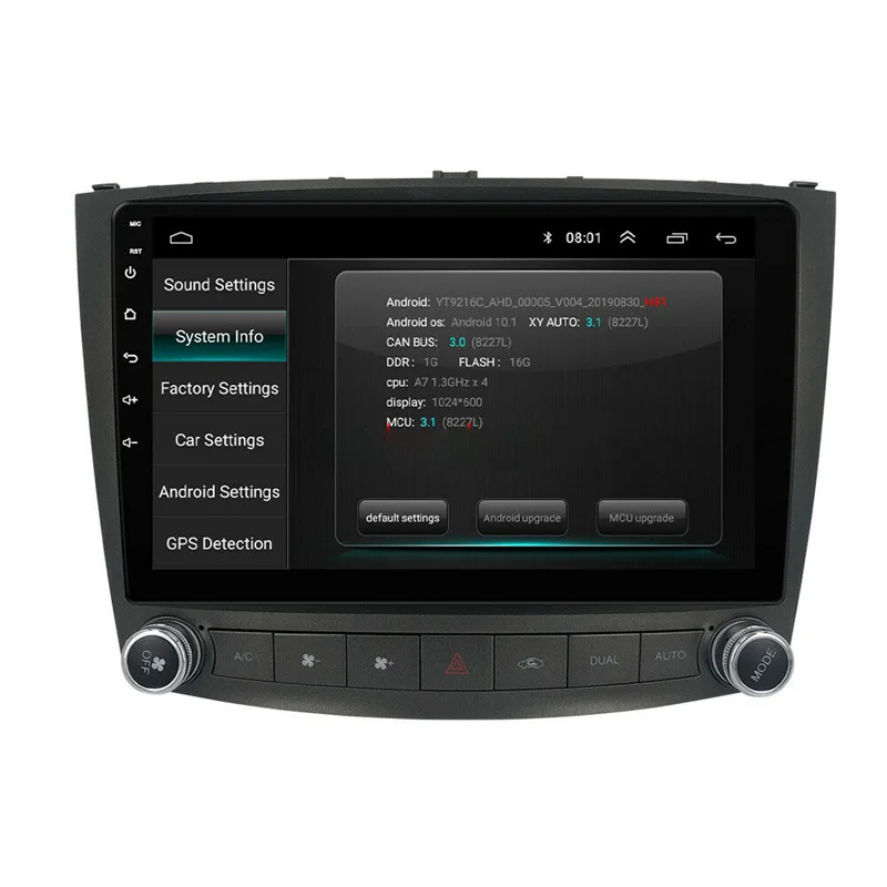 2Din Android 10 1 автомобильный DVD плеер стерео радио GPS навигация WIFI для Lexus IS250 IS350 2005 2010