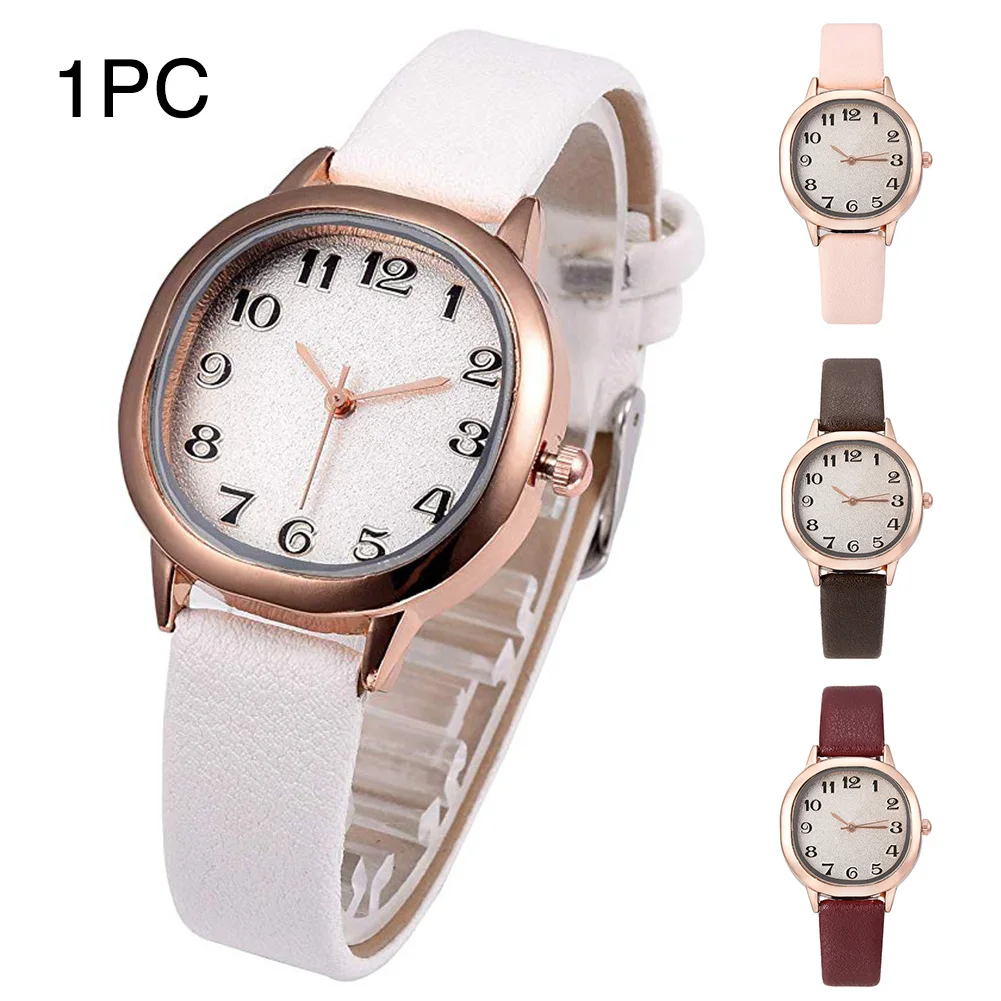 

Ladies Oval Dial Women Watch Gift Accessories Fashion Wrist Leather Strap Adjustable Casual Classical Durable Quartz Movement