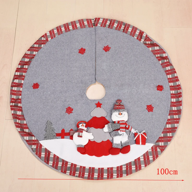 SDZS266 Snowman Санта-Клаус Снеговик Рождественская елка юбка ковер decoracion navidad Рождественская елка украшения falda arbol de navidad merry christmas - Цвет: SDZS266 Snowman
