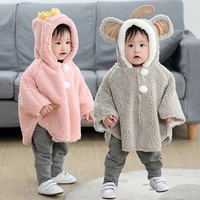 new style baby toddler infant girls clothes cute fleece fur 2021 winter warm coat outerwear cloak jacket kids cute coat clothes