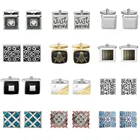 Совершенно новые модные дизайнерские мужские французские запонки для рубашки, запонки с золотым якорем, пистолетом, блестящие запонки