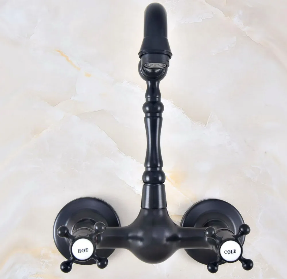 Черный Масло втирают античная латунь ванная комната кухонная раковина смеситель