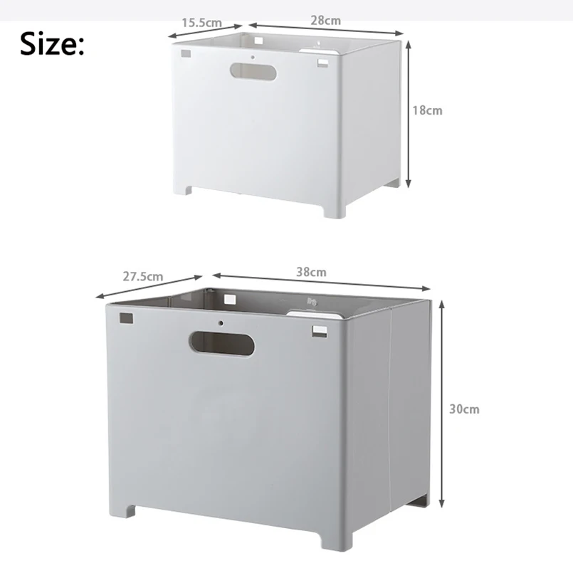 Складная корзина для хранения пластиковая коробка белья игрушек Косметическая