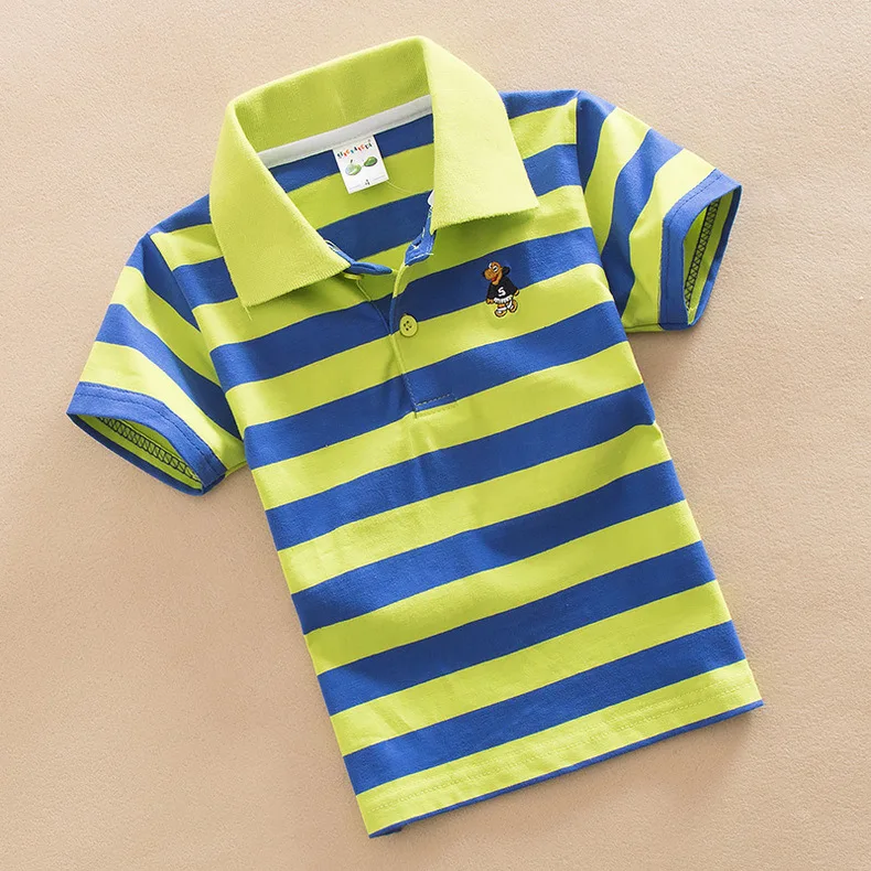 

Korean summer 95% cotton Lapel short sleeve polo shirt children's college boys short sleeve T-shirt 1045 01