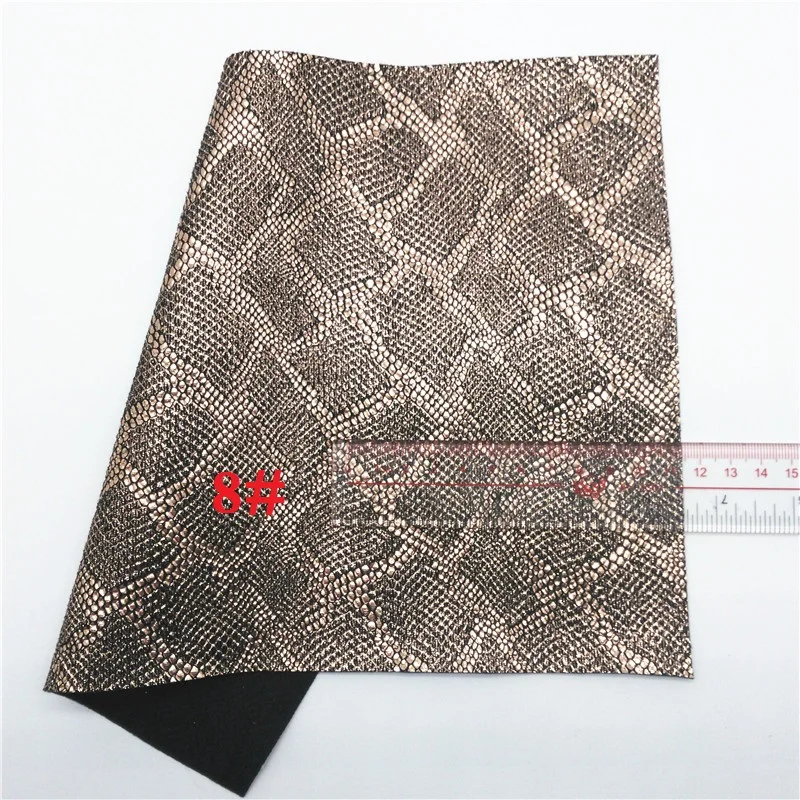 8 Glitterwishcome 21X29 см A4 размер винил для бантов Металлическая Змея питон синтетическая искусственная кожа простыни для бантов, GM622B - Цвет: 8