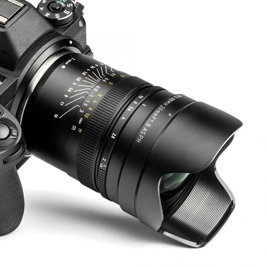 Lentes VILTROX 20 мм F1.8 полная Рамка Ручной объектив подходит для Z6 Z7 камеры s Камеры len