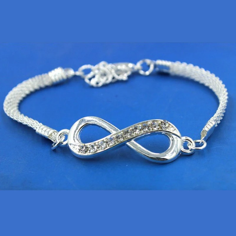 

Rhinestone Infinity Bracelet Men's Women's Jewelry Snake chain neutral bracelets Charms for bracelet