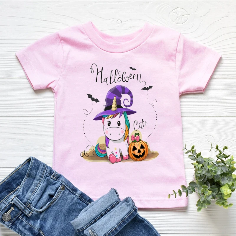 Camiseta de Halloween para ni&ntilde;o y ni&ntilde;a, camisa de manga corta con dise&ntilde;o de calabaza Vintage, divertida, de Trick Treat, 2022-0