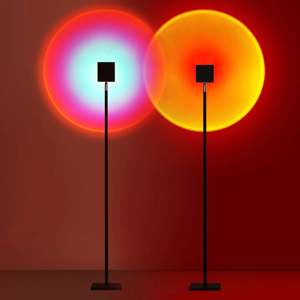 

Светодиодная лампа с закатом, потолочный светильник для гостиной, спальни, прикроватный проекционный атмосферный светильник, солнце никогда не заходит, 220 В переменного тока