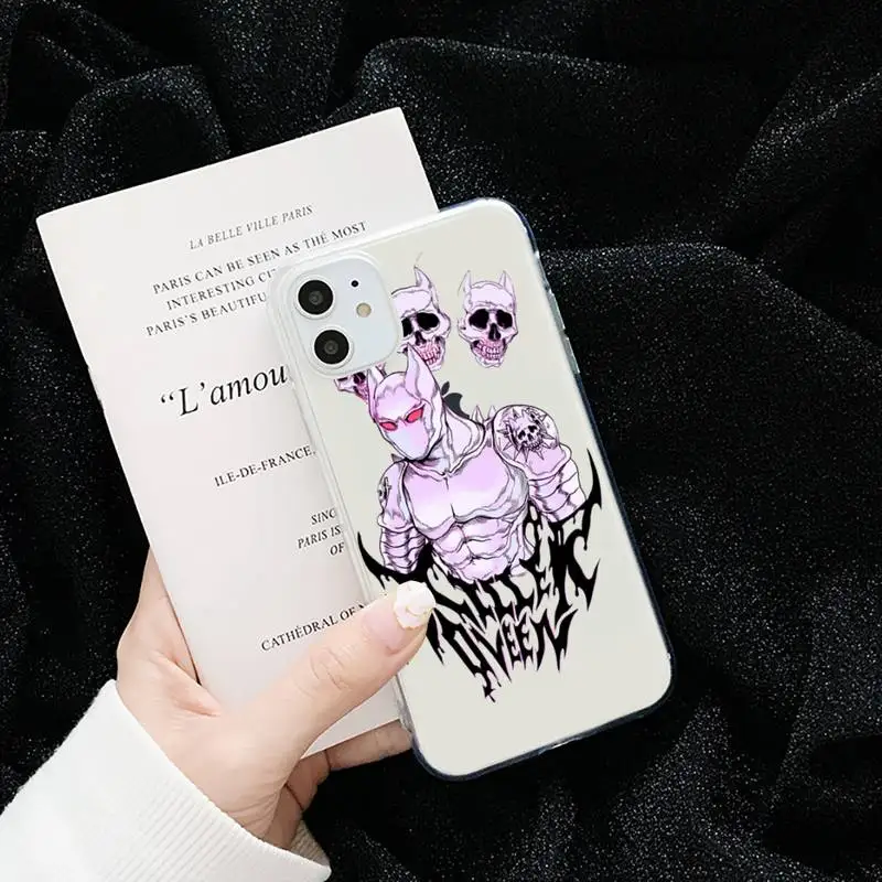 

anime cortoon JOJOS BIZARRE Phone Case Transparent soft For iphone 5 5s 5c se 6 6s 7 8 11 12 plus mini x xs xr pro max
