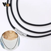 vnox basic 23 mm wide leather rope chain choker necklaces for men women 1618202224262830 inch accessories