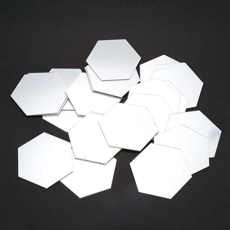 24 шт. настенные зеркала/зеркальные наклейки/шестиугольник зеркальный Декор для