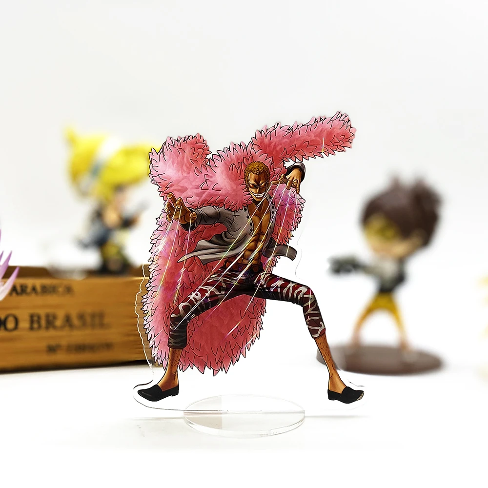 

Одна деталь Donquixote Doflamingo ВЧ-фигурка на акриловой подставке модель пластина Держатель торт Топпер японского аниме Прохладный