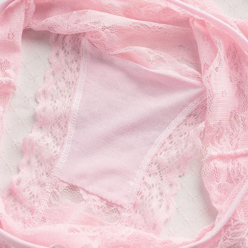 

Sexy Lace Briefs Panties Cute Bow Hollow Out Underwear BriefsSolid Color Flower Mesh Ruffle Underpants Xmas Gift For Women