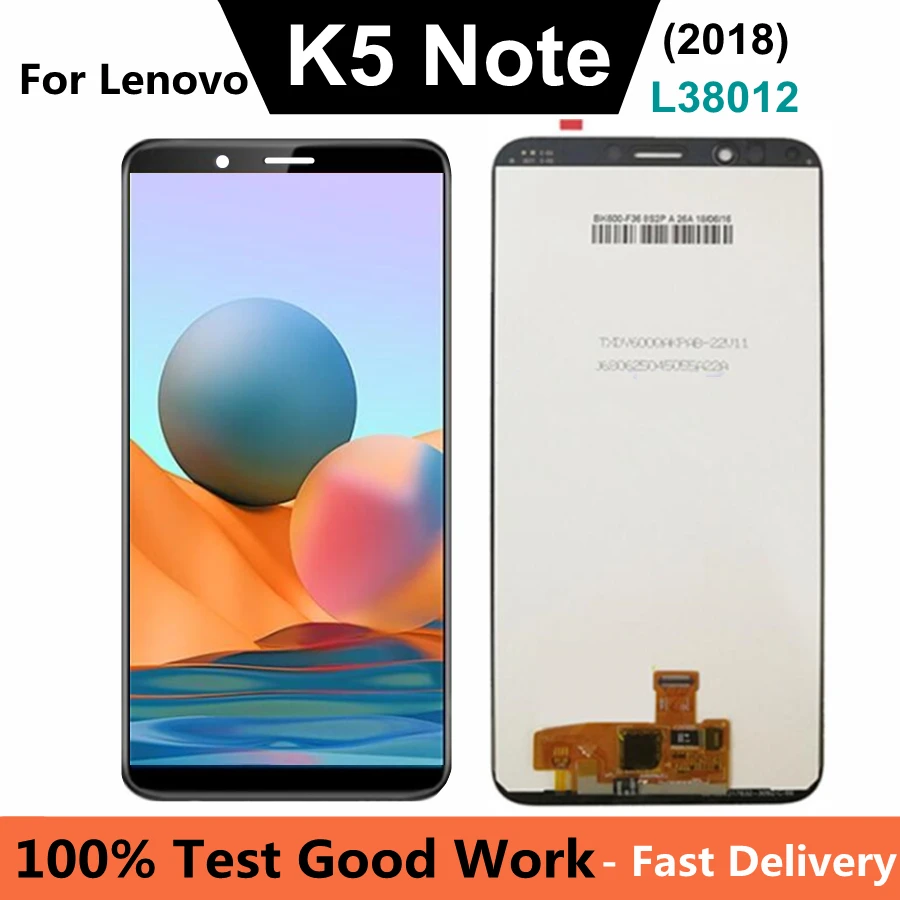 ЖК-дисплей 6 0 дюйма IPS для Lenovo K5 Note L38012 сенсорный экран с дигитайзером в сборе 2018 |