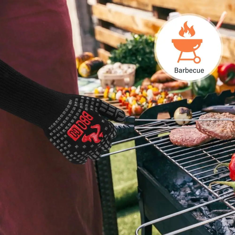 

INKBIRD BBQ Gloves Slip-Resistant High-Quality Heat Resistant Aramid Fabric For Grilling,Cooking,Wood Working ,Baking & Welding