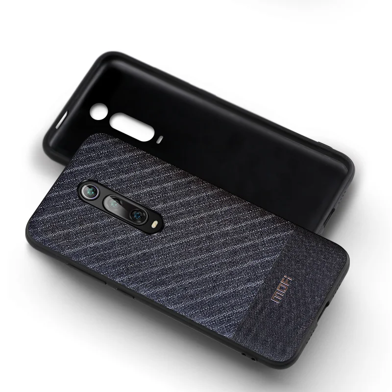 Чехол для Xiaomi Redmi K20 Pro, чехол Mofi для Xiaomi Redmi K20, чехол темного цвета, деловой стиль, ручная работа, ткань