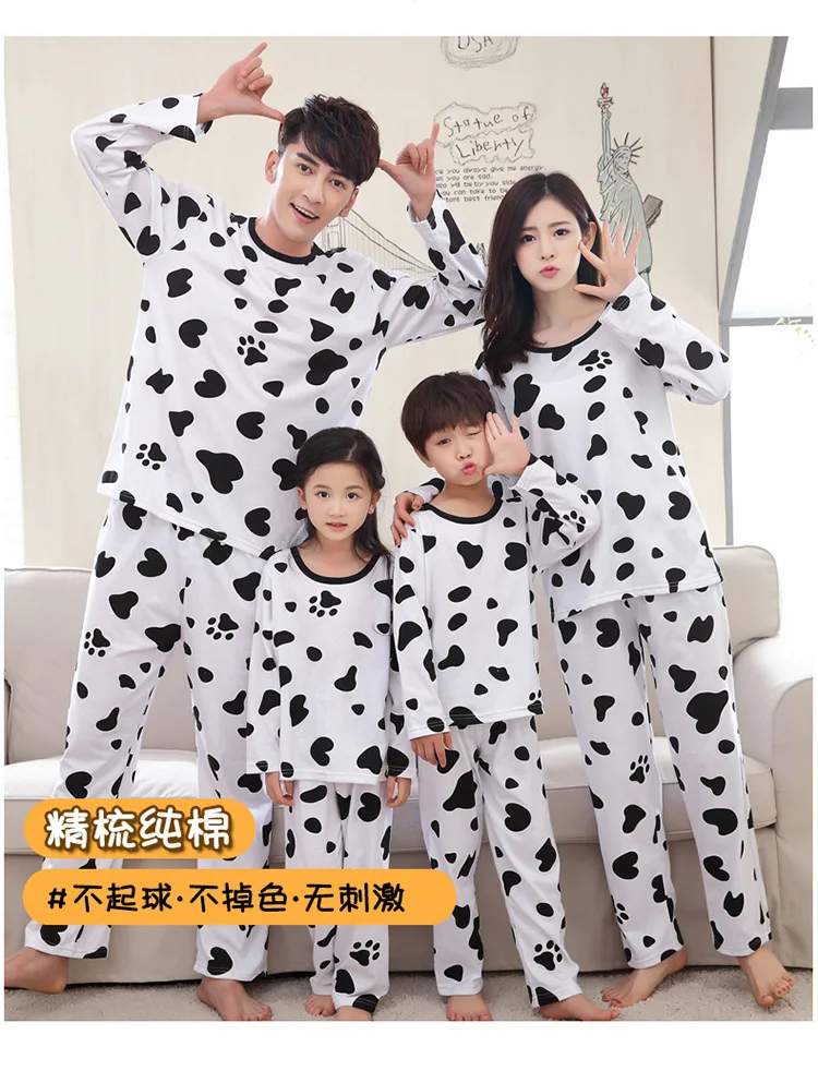 Family Christmas Pajamas Outfits  Spring  Autumn  Couple Clothes Sui Mommy  Daughter Matching Clothes Family Matching Clothes images - 6