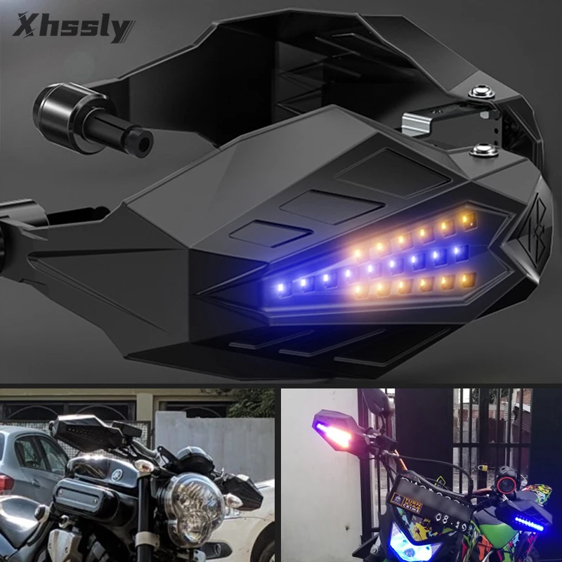 

Motorcycle Hand Guards Motocross Handle Protector LED Handguard For YAMAHA R1 2007 Tenere 700 R6 2018 Pw50 Banshee Tmax 530