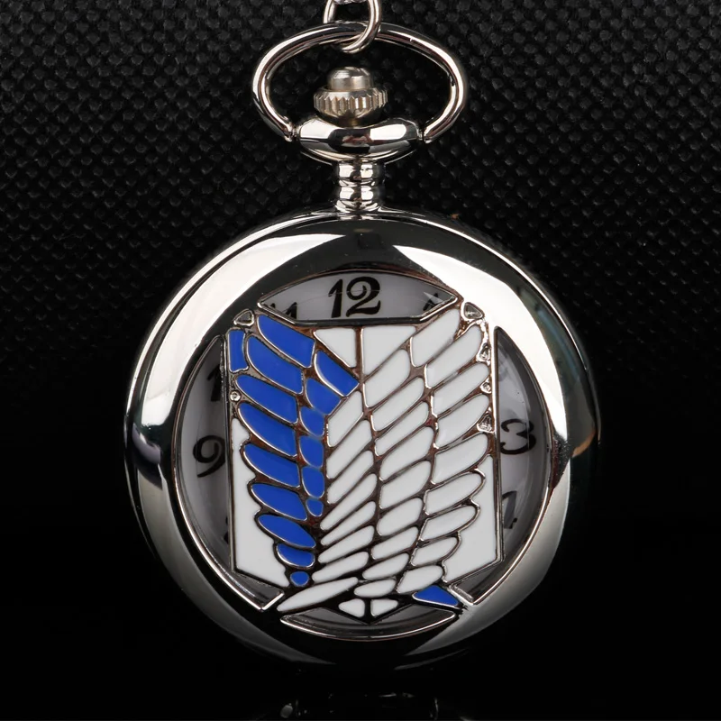 Фото Новый дизайн кварцевые карманные часы с бронзовым корпусом атака на титанов