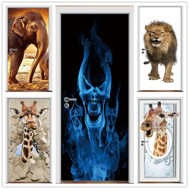 С креативным изображением собаки двери наклейки науки Художественная